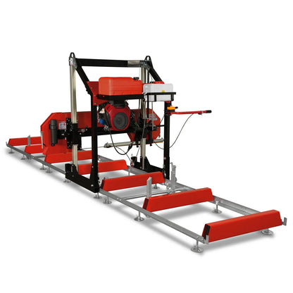36" MAX Portable Sawmill,  25HP 688cc HONDA GX690 V-Twin Engine,  35" Board Width,  20' Track Length,  (10 Blades Included) SM36HMAX