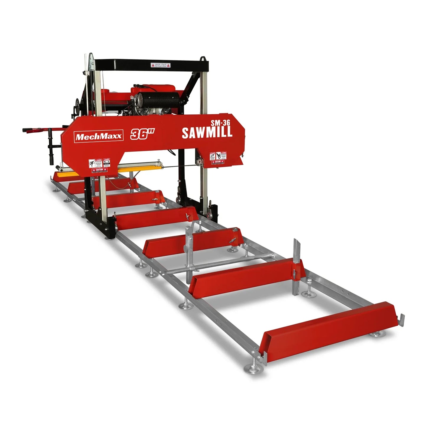 36" MAX Portable Sawmill,  25HP 688cc HONDA GX690 V-Twin Engine,  35" Board Width,  20' Track Length,  (10 Blades Included) SM36HMAX