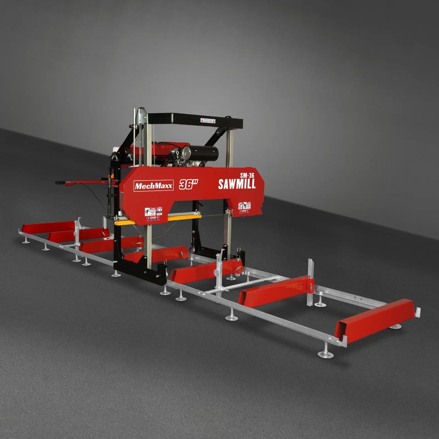36" MAX Portable Sawmill,  25HP 688cc HONDA GX690 V-Twin Engine,  35" Board Width,  20' Track Length,  (10 Blades Included) SM36HMAX