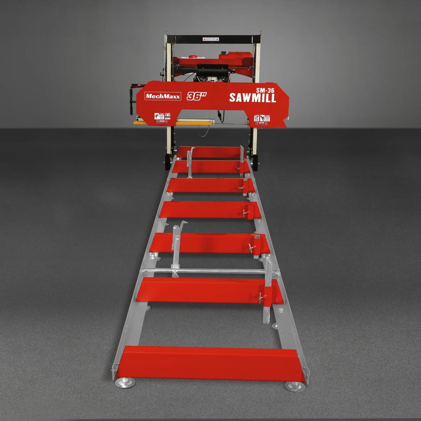 36" MAX Portable Sawmill,  25HP 688cc HONDA GX690 V-Twin Engine,  35" Board Width,  20' Track Length,  (10 Blades Included) SM36HMAX