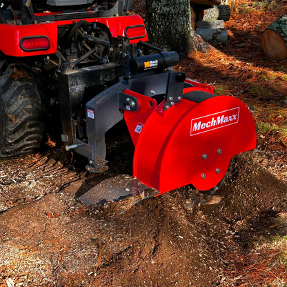 3-Point PTO Stump Grinder with 34 Carbide Teeth (PTO Shaft Included with Slip Clutch),  for 15-45HP Tractor,  SG24