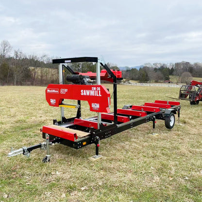 36" MAX Portable Sawmill,  25HP 688cc HONDA GX690 V-Twin Engine,  35" Board Width,  20' Track Length,  (10 Blades Included) SM36HMAX
