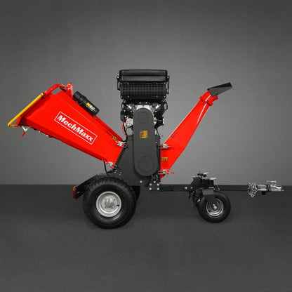 8 inch ZONSEN E-Start 1000cc 35hp Gas Powered 4 - Wheel Drum Wood Chipper with Taillight ,  B200